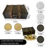 ACTIONDRAKE Metal Pirate Coins, 40 Pieces Lots of Toy Gold Coins for Tabletop Gaming, Roleplaying, DND Props Accessories, Treasures and Treasure chests Fantasy Dragon Coins view 2