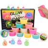 Afofall Slime Party Favors, Glow in The Dark Slime 12 Pack, Non-Sticky, Mess-Free, Neon Blue Green Pink Yellow Colors Bunny Slime Kit, Perfect Easter Basket Fillers, Birthday Gifts, Classroom Rewards view 1