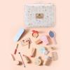 FytStycale Kids Pretend Play Makeup Set Pretend Play Makeup Beauty Set Makeup Set Toy Wooden Makeup Toys for Girls view 2