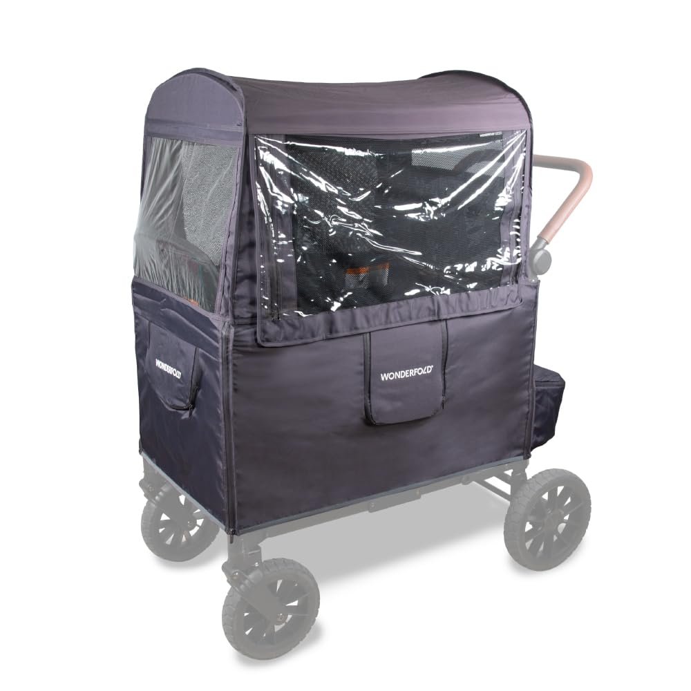 WONDERFOLD Weather Cover for W2 Elite/Luxe Collapsible Wagon Stroller - Versatile Rain Cover for Stroller Wagon with Advanced Waterproof & Simple Install