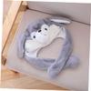 Abaodam Funny Husky Hat Movable Ears Plush Dog Toy for Adults Boys and Girls The Animal view 2