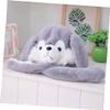 Abaodam Funny Husky Hat Movable Ears Plush Dog Toy for Adults Boys and Girls The Animal view 4