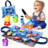 BAHIAKLO Montessori Toys for 1 Year Old Boy Girl Gifts, Cloth Fishing Game Toddler Toy 1-3, Sorting Learning Baby Toys 6-12-18 Months, One Year Old Girl Boy Gifts view 1