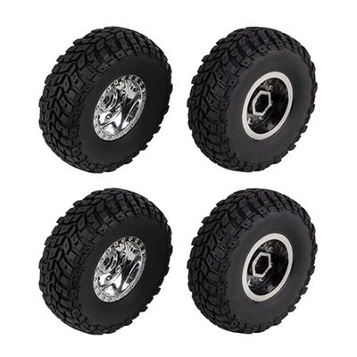 Team Associated Enduro12, Wheels and Tires, Chrome, ASC41137