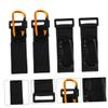 WATIIFUFU 4pcs Stroller Accessory Clip Stroller Hooks for Shopping Cart Lightweight Nonslip Hooks Straps for Bag Diaper Bag view 2