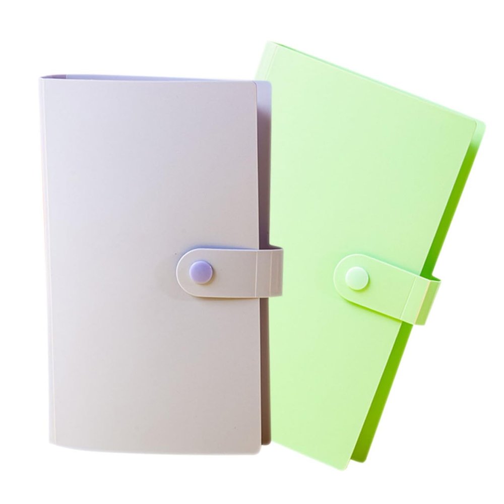 Alasum 2pcs Collection Book Portable Banknote Holder for Paper Notes Money Protection Album Sleeves for Commemorative Notes and Coin Storage Green Purple
