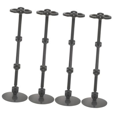 BCOATH 4pcs Action Figure Display Stand Model Support Rack for Dolls Toys Collectibles Easy to Assemble Display Holder Base Gray