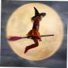Anneome Halloween Broom for Witch or Wizard 36 Inches Red Vibrant Creative Costuming Accessory view 2