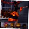 Anneome Halloween Broom for Witch or Wizard 36 Inches Red Vibrant Creative Costuming Accessory view 3
