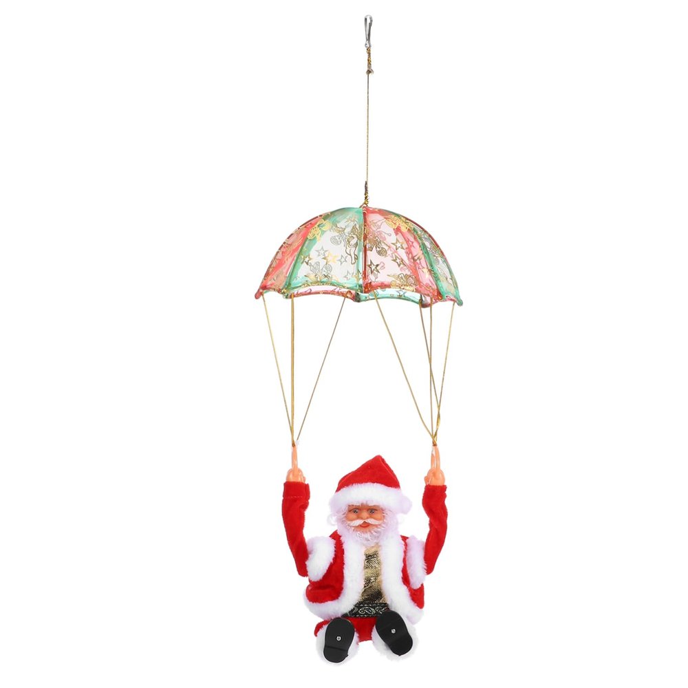 OKUMEYR 1pc Adorable Electric Santa Claus Toy Music and Somersault Function Christmas Plaything for Boys and Girls Festive Holiday Decoration for Desktop and Home Atmosphere