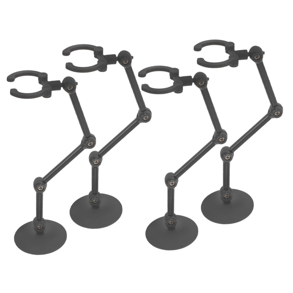 Alasum 4pcs Action Figure Stands Doll Stands Desktop Figure Holders Doll Model Supports Supply