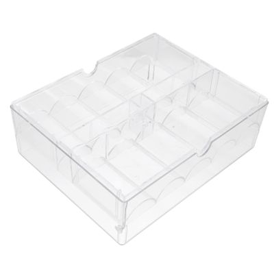 CAXUSD Clear Acrylic Poker Chip Tray Lid Transparent Poker Chips Organizer for Easy Access and Storage Compact Design for Home and Game
