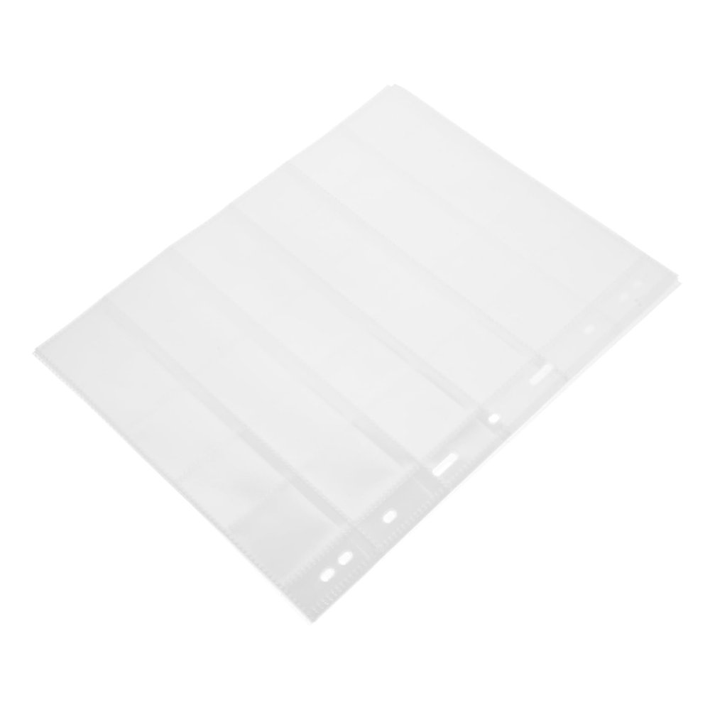 VILLCASE 10sheets Coin Folder Notebooks Stamp Album Stock Pages for Stamp Collecting Strong and Family-Friendly Book Pages