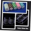 FAVOMOTO 1pc Creative Poker Chips Storage Box Gaming Chips Container for Organization for Parties and Home Use Keeps Your Poker Neatly Arranged view 2