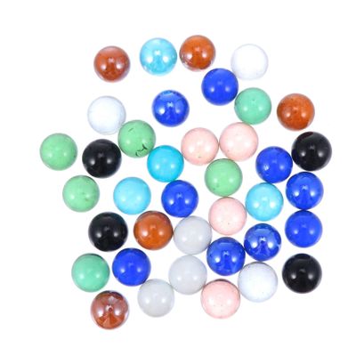 Totority 50pcs Marble Toy for Boys and Girls Glass Marbles Decorative Balls Glittered Ornamental Balls for Fish Tank Hydroponic Plant Decor