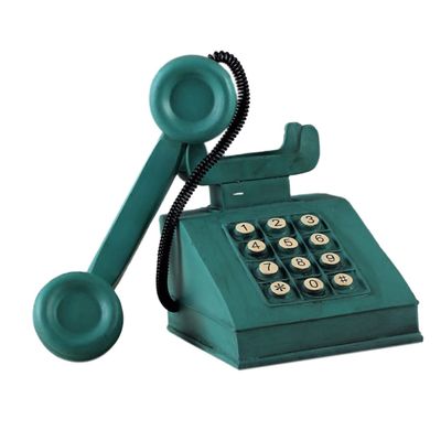 Abaodam 1pc Vintage Telephone Piggy Bank Creative Retro Saving Jar for Home Decor Unique Ornament Green for Adults and Boys and Girls Desk Decoration