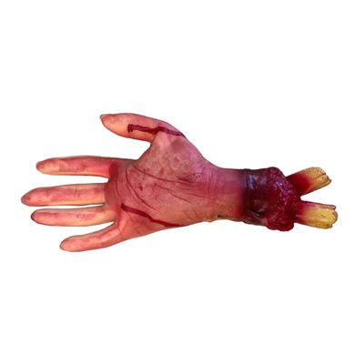 HONMEET Realistic Severed Hand Toys for Halloween 4pcs Bloodied Silicone Hand Scary Party Decorations