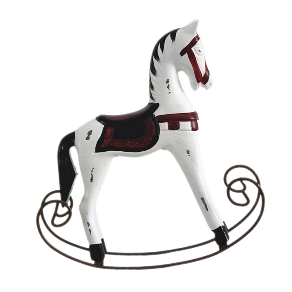 QUMIIRITY Wooden Figurine Vintage Craft Table Decoration Unique Horse Collectible for Home Office Exceptional Craftsmanship Warm Ambiance Decor Retro Aesthetic