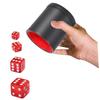VICASKY Pu Leather Dice Cup with Silent Design for Games Dice Box with Transparent Red for Home Parties and Ktv Bar Entertainment view 4