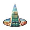 BGSHJVF Beach Scene With Chairs Print Halloween Witch Hat Cosplay Caps Halloween Decoration Costume Accessories For Halloween Party view 1