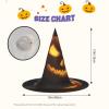 BGSHJVF Halloween Pumpkin Print Halloween Witch Hat Cosplay Caps Halloween Decoration Costume Accessories For Halloween Party view 3