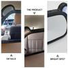 ANDRESLAD 1pc Rearview Mirror Led Light Backseat Observation Mirror Usb Rechargeable Car Accessory for Safe Travel and Toddlers view 2