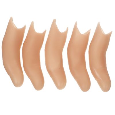 Beatifufu Halloween Simulation Long Finger Trick Props Soft Fake Fingers for Party 5Pcs