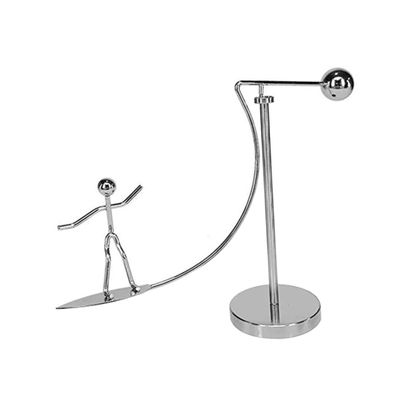 MOLUCKFU Swinging Tumbler Balance Toy Kinetic Art Iron Balancing Man Desk Ornament for Home and Office for Science Demonstrations and Decorative Accents