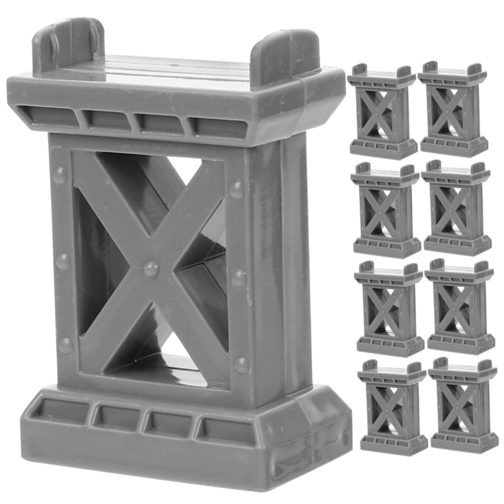 MOLUCKFU 9pcs Train Track Bridge Support Elevation Accessories for Toy Train Compatible with Major Brands Enhances Creative Play