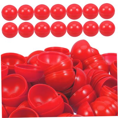 NAMOARLY 50pcs Plastic Red Bingo Balls Opening Balls Party Game Lottery Open for Celebrations Events