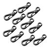 WOONEKY 10pcs Mini Carabiner Clips Lock Hooks Spring Buckle Buckles for Keychain Compass Whistle view 1