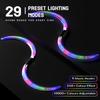 POILOVES LED POI Staffs S-Shape with 241 Color Light Modes USB Rechargeable Magic LED S-Staffs Customized Colors, Profound Visual Effect view 2