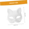 Alasum 6pcs Paintable Face Masks Blank Masks for Arts Crafts Party Decorations and Costume Events for Creative Projects Cat Designs view 2
