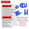 Aluminium Center Differential Mount&Diff Cover Sliding Motor Mount ARA320468 for Arrma 6S 1/8 Kraton/Notorious/Outcast/Talion/Typhon1/7Mojave/Felony/Infraction/Fireteam,Limitless F1,Mount Upgrade Part view 2