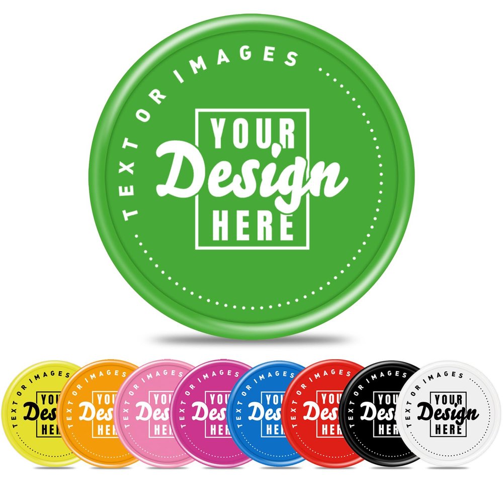 200 Custom Plastic Chips, Full-Color Print Your Personalized Text, Logo and Image, Tokens for Bar, School, Wedding, Party, Event, Store Coupons (Green)