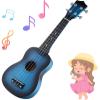 21 Inch 4 String Wooden Acoustic Guitar Ukulele Musical Instruments Perfect for Beginner (Blue) view 2