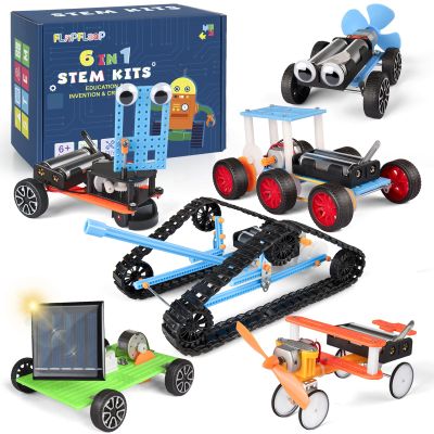 6-in-1 STEM Kit for Kids Ages 6-12, STEM Toys for Boys Ages 8-12, Robot Building Kit & Car Crafts for Kids, Science Activities Robotics Kits for 6 7 8 9 10 12 Year Old Boys Girl Birthday Gifts