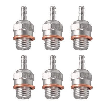 StiNGZjdM 6pcs N3 N4#3#4 Hot Spark Glow Plug Replace OS for Traxxas Kyosho HSP HPI Redcat 1/8 1/10 RC Nitro Engines Car Truck Buggy(2pcs N3)