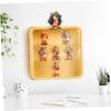 OFFSCH Wall-mounted Display Case Figures Cream Yellow Adhesive Holder Door Plastic Organizer for Collectibles Easy Installation No-trace Adhesive view 2