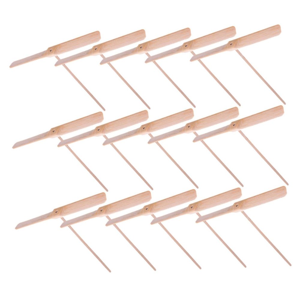 ibasenice 15pcs Wooden Dragonfly Hand Rub Toy for Outdoor Interactive Flying Dragonfly Toys for Boys and Girls Family Bonding and Parent-boy Girl Activities