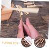 ibasenice 15pcs Wooden Dragonfly Hand Rub Toy for Outdoor Interactive Flying Dragonfly Toys for Boys and Girls Family Bonding and Parent-boy Girl Activities view 3