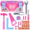 Barbie Tool Box Playset  18 Piece Deluxe Tool Set, Pretend Play Construction Tools with Tape Measure, Girls Pink Tool Box with Handle, Perfect Preschool Role Play Toy for Kids view 1