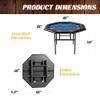 Barrington 48-in Poker Table with Folding Legs and Drink Holders for 8 Players Perfect for Game Rooms view 2