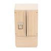 1: 12 Miniature Doll Fridge Simulation Double Door Refrigerator Mini Wood Refrigerator Model Doll House Fridge Toy for DIY view 4