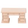 1: 12 Office Table Miniature Model Doll House Furniture Accessories Simulated Unpainted Writing Desk Office Chair Furniture Model Toy for Dollhouse Scene Decoration Accessories view 1