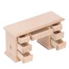 1: 12 Office Table Miniature Model Doll House Furniture Accessories Simulated Unpainted Writing Desk Office Chair Furniture Model Toy for Dollhouse Scene Decoration Accessories view 4
