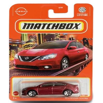 Matchbox 2016 Nissan Sentra, 1:64 Scale, Red, 9/100