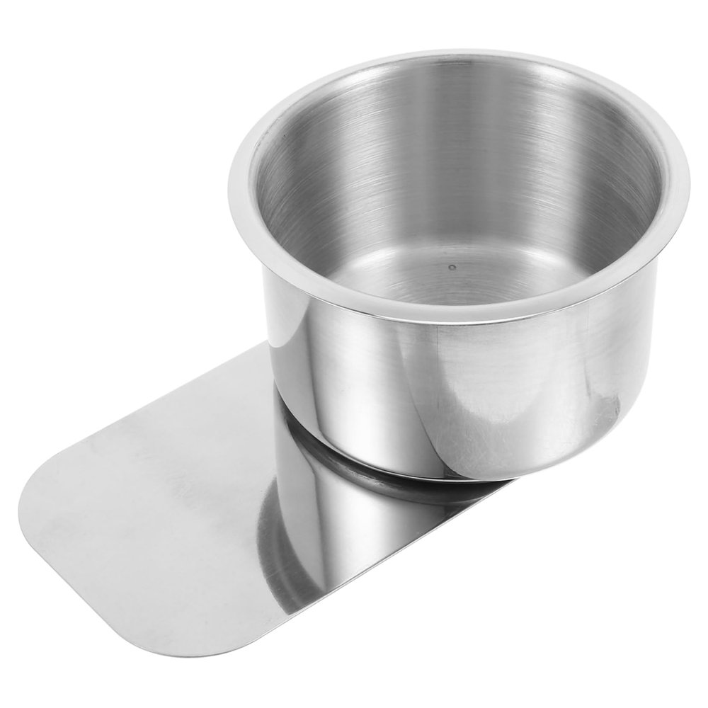 ABOOFAN Stainless Steel Cup Holder for Gaming Table Poker Table Car Center Console Sleek Design Nonslip Bottom Extra Cup Holder Accessory