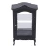 1:12 Scale Doll House Display Shelf Cabinet Miniature Furniture Display Shelf Black Display Cabinet with Transparent Window Dream Display Cabinet for Doll House Accessory view 1