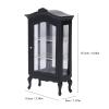 1:12 Scale Doll House Display Shelf Cabinet Miniature Furniture Display Shelf Black Display Cabinet with Transparent Window Dream Display Cabinet for Doll House Accessory view 2